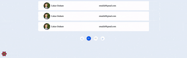 Users fetched using react-query